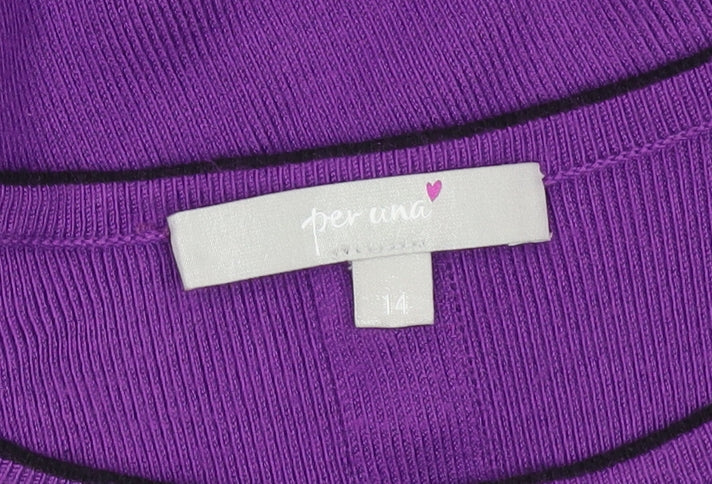 Womens UK Size 14 Marks and Spencer Purple Pullover Jumper