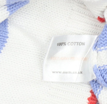 Country Rose Womens Multicoloured Striped Cotton Pullover Jumper XL