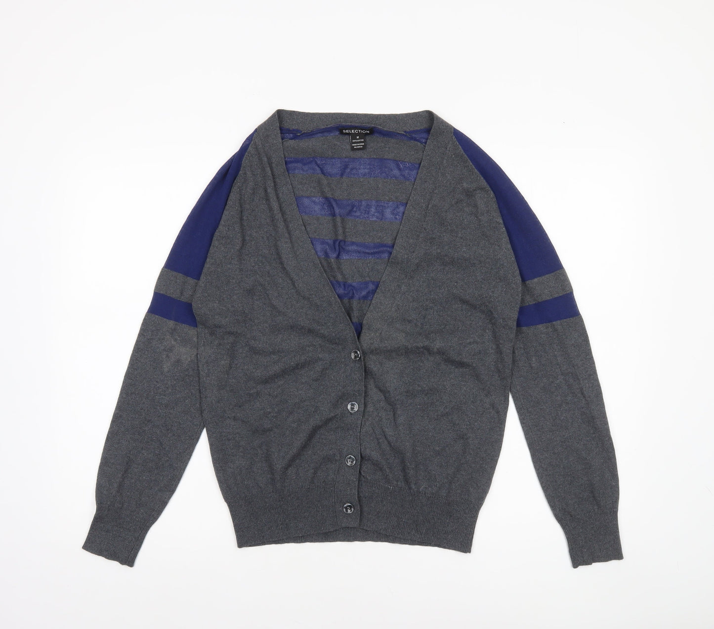 Womens UK Size M Selection Grey Cardigan Jumper