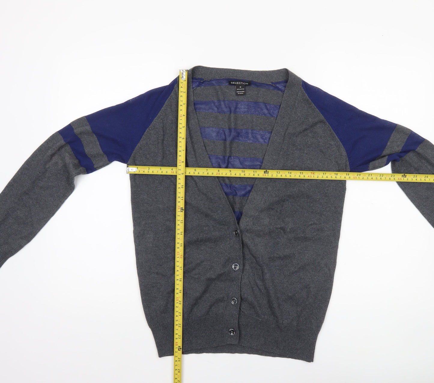 Womens UK Size M Selection Grey Cardigan Jumper