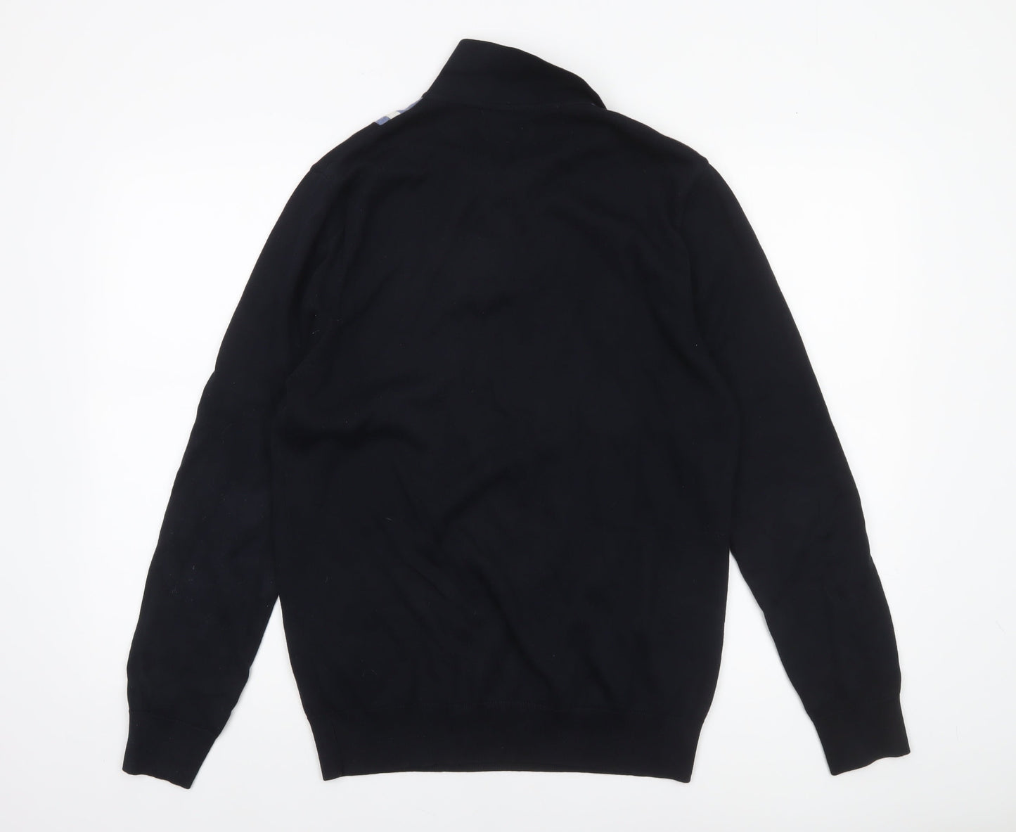 Next Men’s Blue Striped Collared Cotton Jumper M