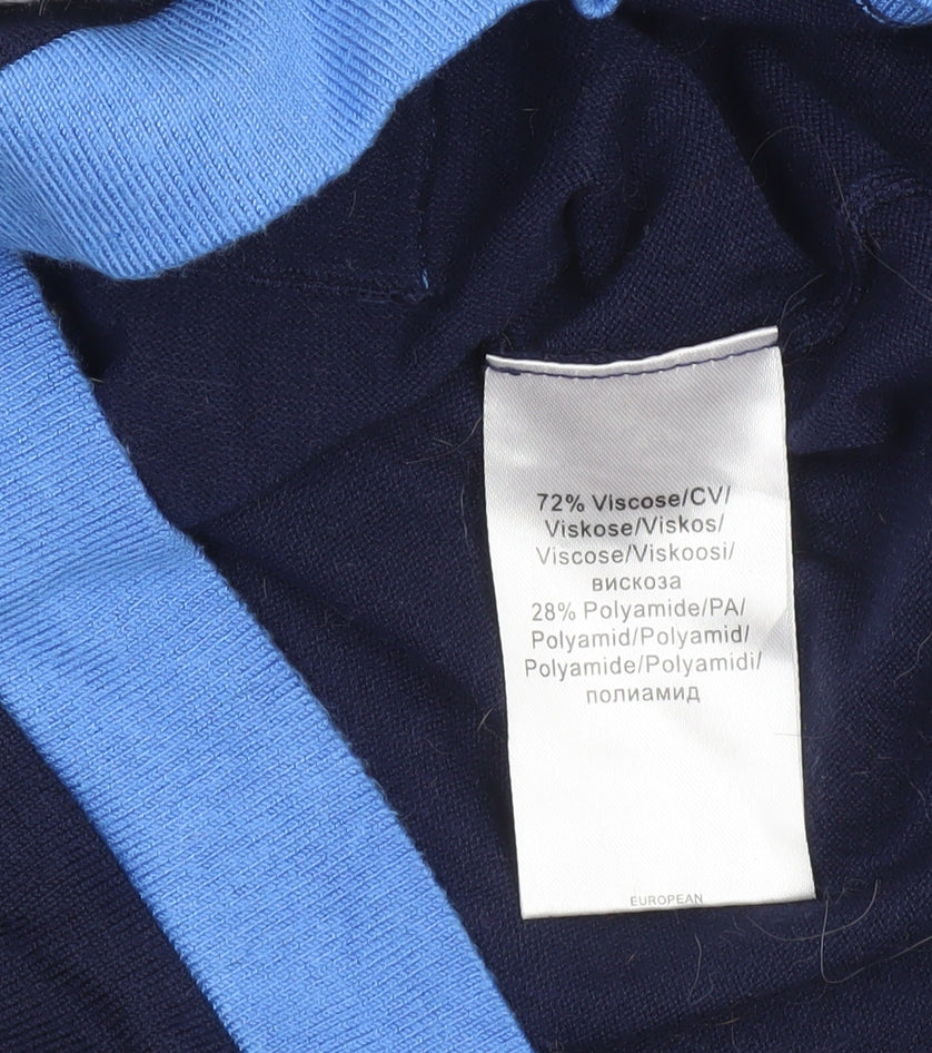 Womens UK Size 10 Marble Blue Pullover Jumper