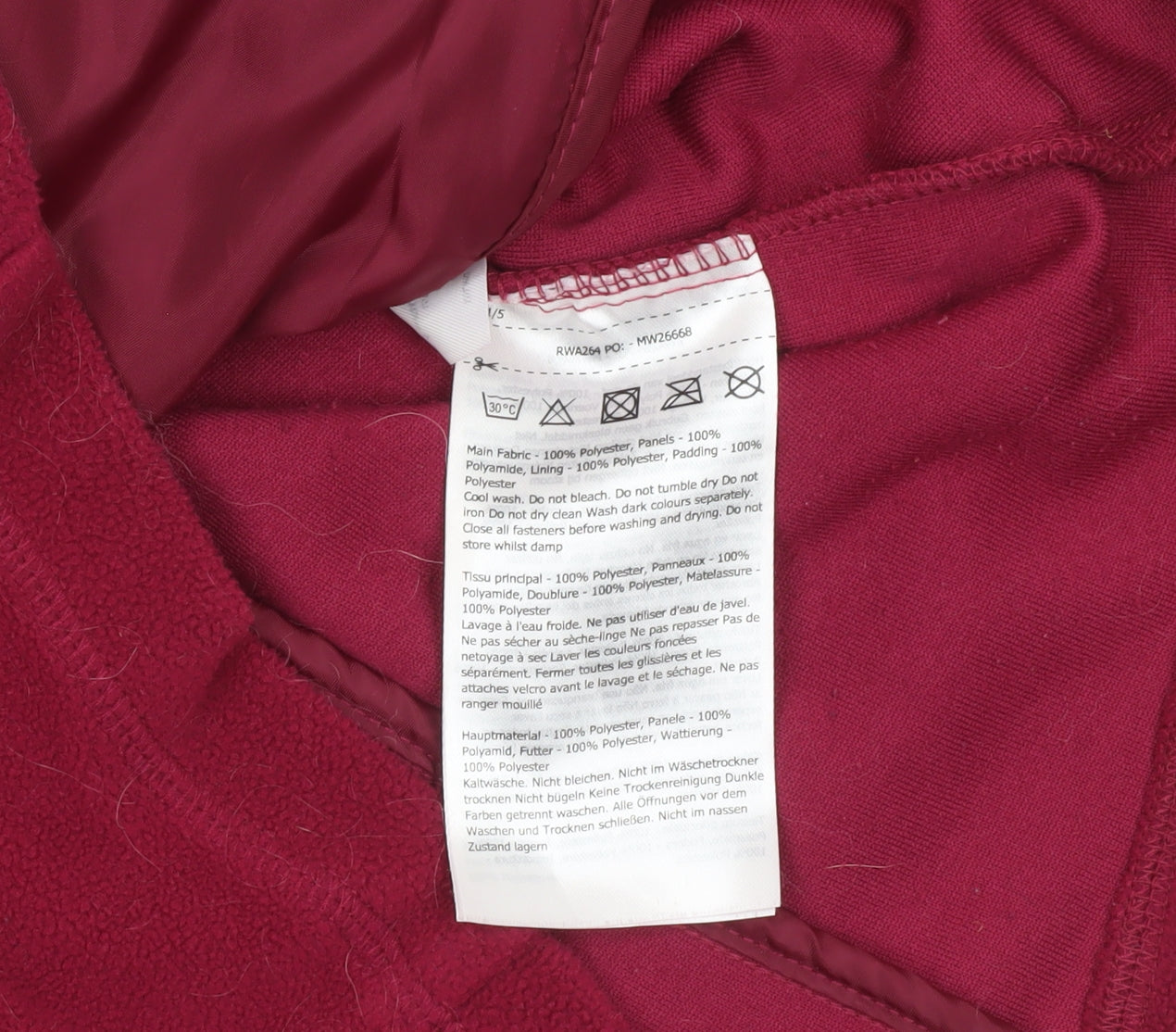 Womens UK Size 12 Regatta Red Puffer Jacket