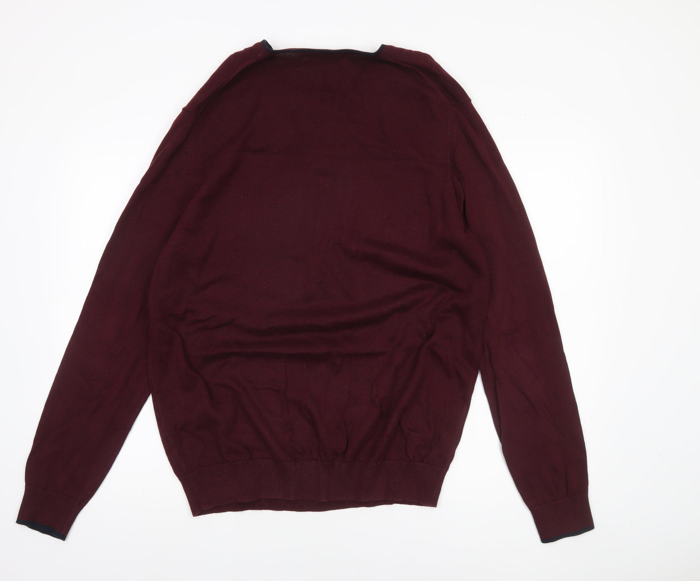 Ben Sherman Men's Red XL Cotton Crew Neck Pullover Jumper