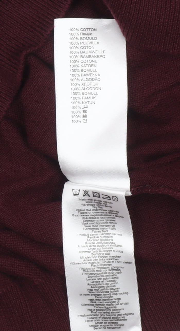 Ben Sherman Men's Red XL Cotton Crew Neck Pullover Jumper