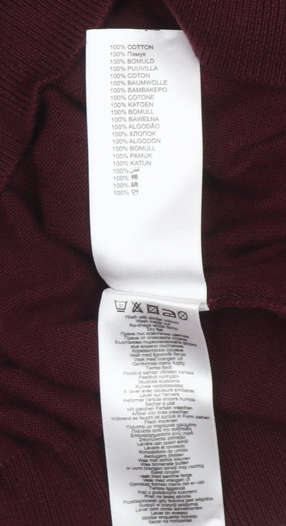 Ben Sherman Men's Red XL Cotton Crew Neck Pullover Jumper