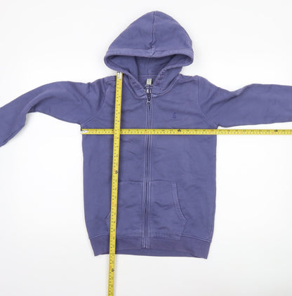 Joules Girls Purple Full Zip Cotton Hoodie 9-10 Years