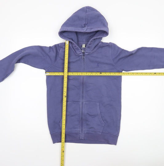 Joules Girls Purple Full Zip Cotton Hoodie 9-10 Years