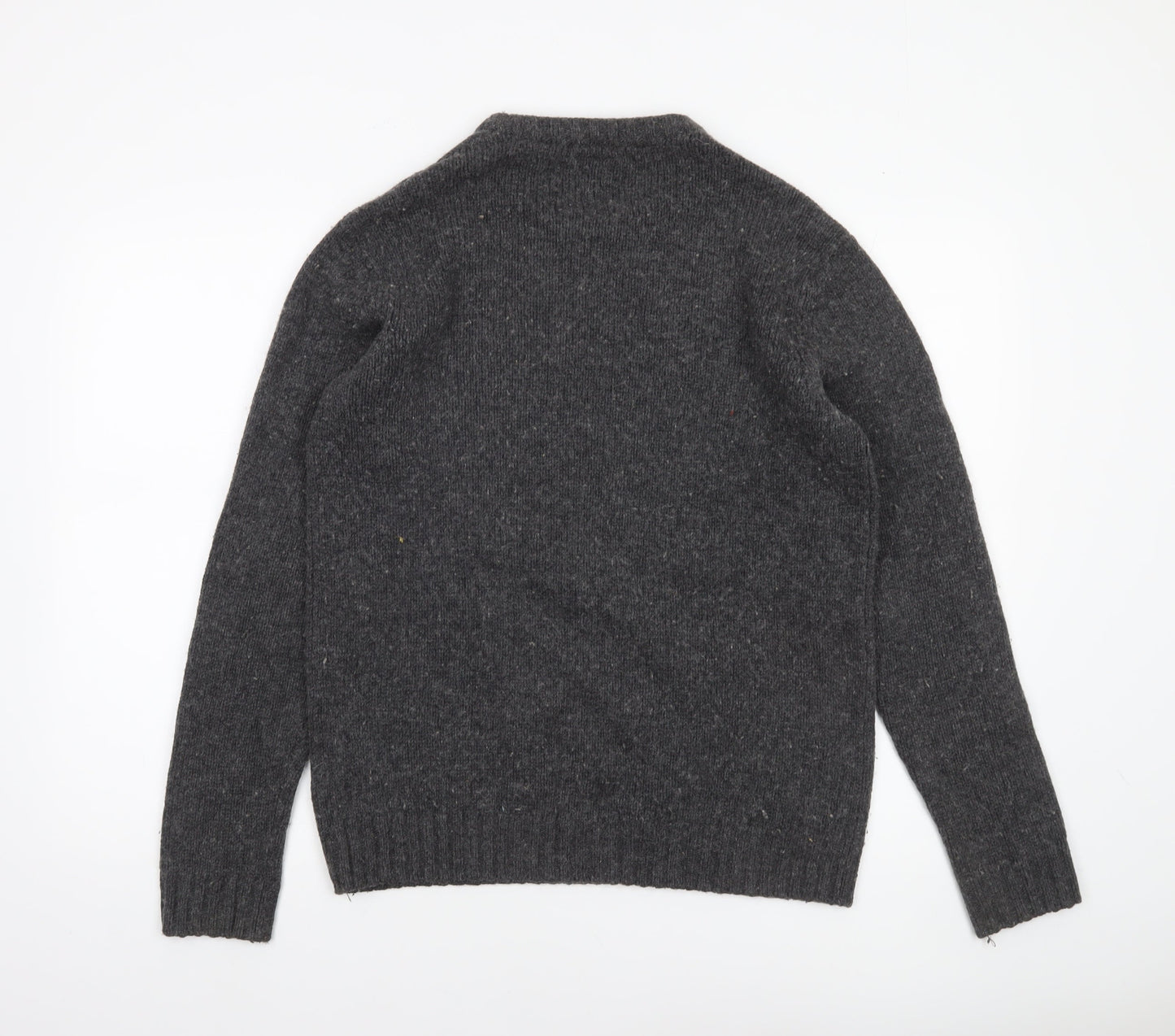 Charles Wilson Men's Grey Wool Cotton Crew Neck Jumper Size M