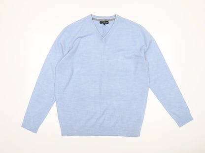 Debenhams Men’s Blue Acrylic V-Neck Pullover Jumper M