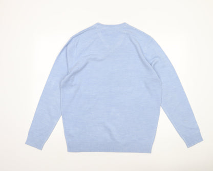 Debenhams Men’s Blue Acrylic V-Neck Pullover Jumper M