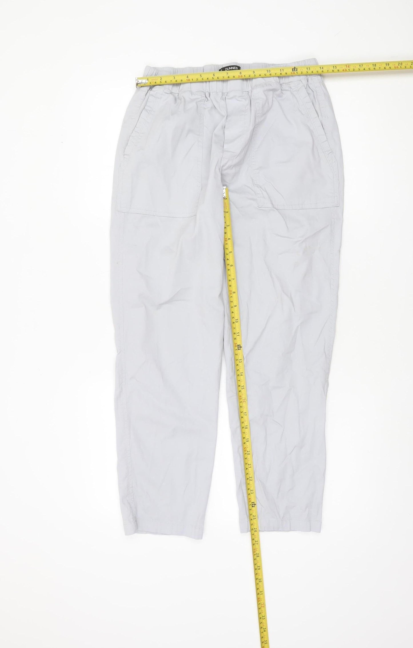 Dunnes Stores Women Grey Cargo Trousers Size 14 Cotton Blend