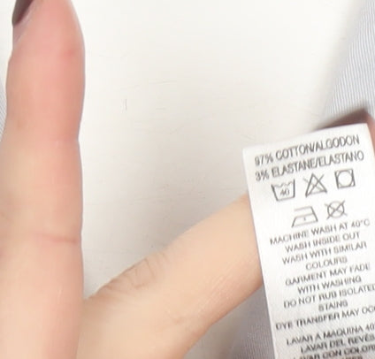 Dunnes Stores Women Grey Cargo Trousers Size 14 Cotton Blend