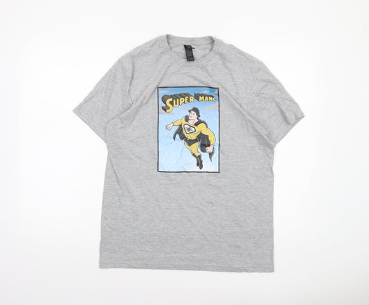 Mens UK Size M Gildan Grey  T-Shirt