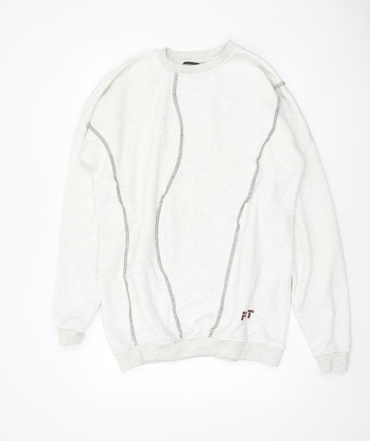 Womens UK Size 10 PRETTYLITTLETHING Beige Pullover Sweatshirt