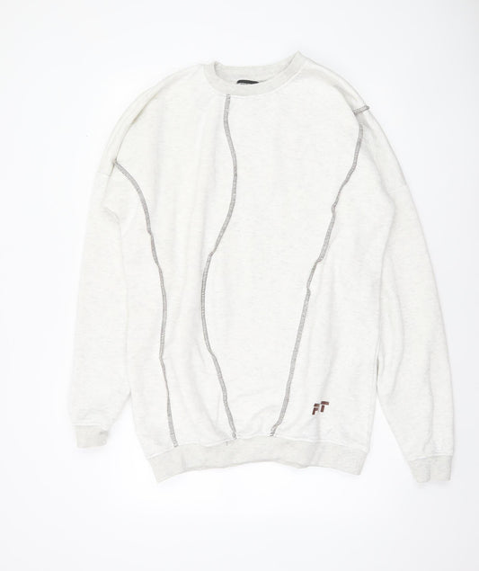 Womens UK Size 10 PRETTYLITTLETHING Beige Pullover Sweatshirt