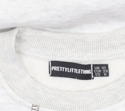 Womens UK Size 10 PRETTYLITTLETHING Beige Pullover Sweatshirt