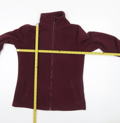 Mountain Warehouse Womens Red Fleece Jacket Size 10 Full Zip Lightweight