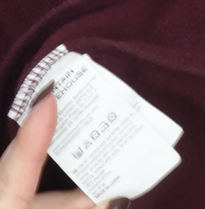 Mountain Warehouse Womens Red Fleece Jacket Size 10 Full Zip Lightweight