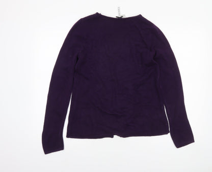 Womens UK Size 12 Forever Knit Purple Cardigan Jumper