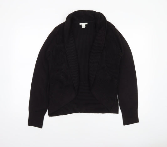 H&M Women’s Black Knit Open Front Cardigan Size 12