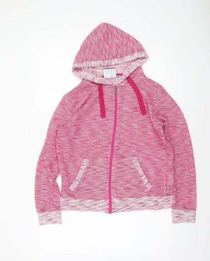 Everlast Womens Pink Full Zip Hoodie Size 10 Polyester Sportswear