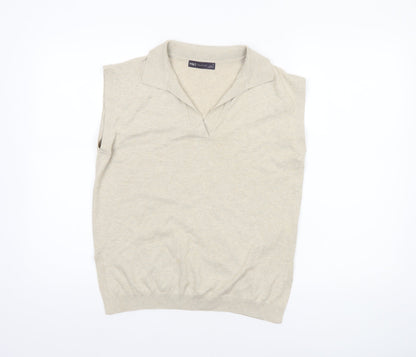 Womens UK Size S Marks and Spencer Beige Basic Polo