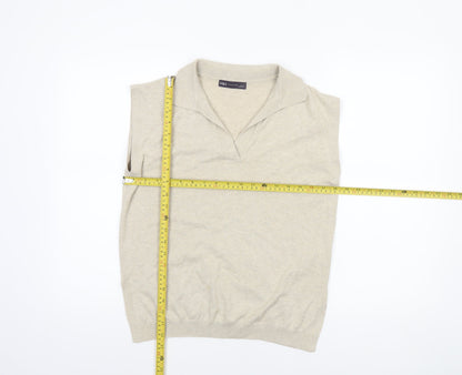 Womens UK Size S Marks and Spencer Beige Basic Polo