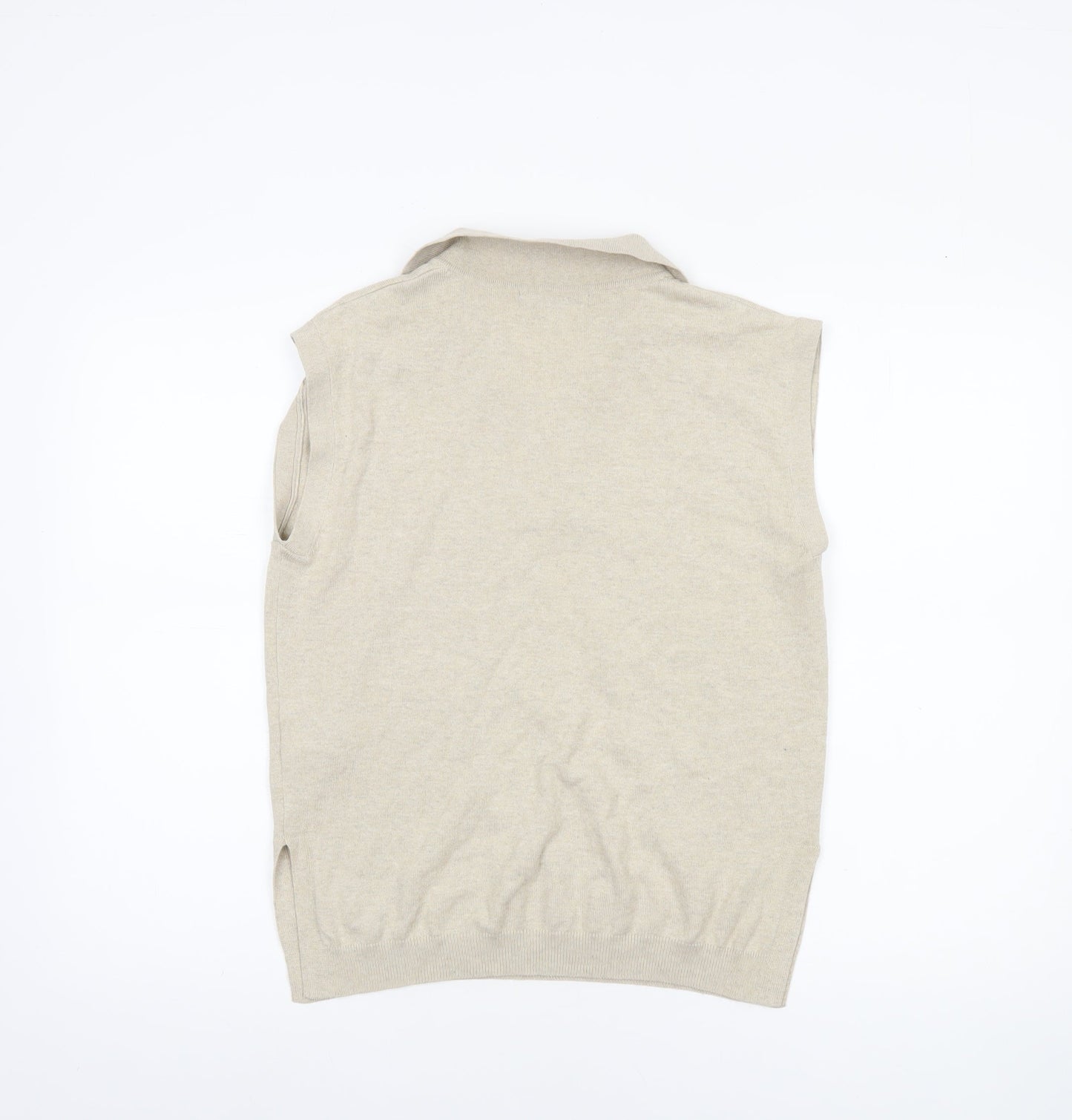 Womens UK Size S Marks and Spencer Beige Basic Polo