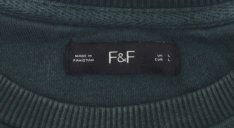 F&F Men's Green Oakland Graphic Sweatshirt Size L Pullover Crew Neck