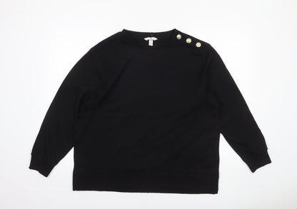 Womens UK Size 12 H&M Black Pullover Sweatshirt