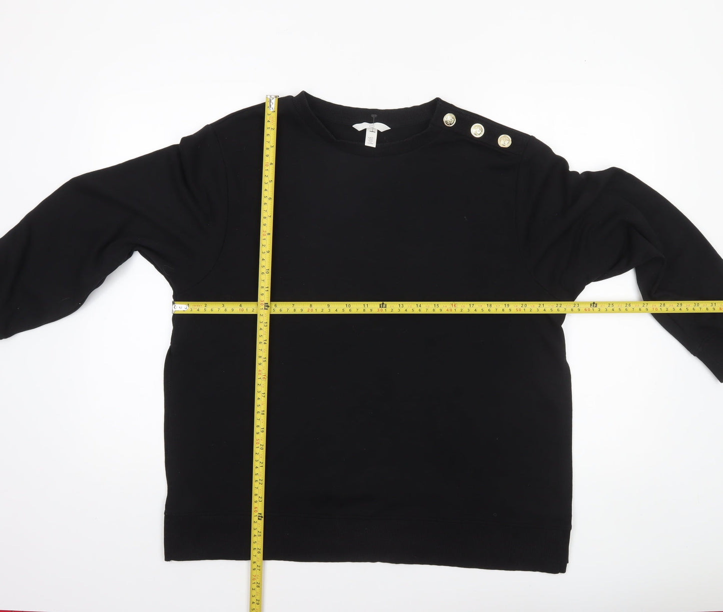 Womens UK Size 12 H&M Black Pullover Sweatshirt