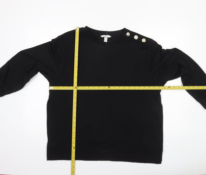 Womens UK Size 12 H&M Black Pullover Sweatshirt