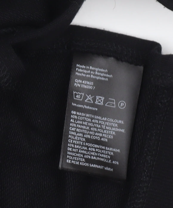 Womens UK Size 12 H&M Black Pullover Sweatshirt