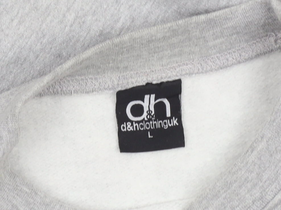 Mens UK Size L d&hclothinguk Grey Pullover Sweatshirt