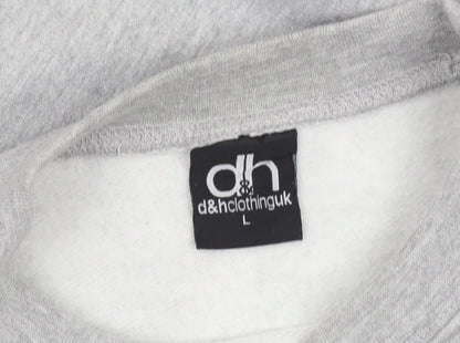Mens UK Size L d&hclothinguk Grey Pullover Sweatshirt