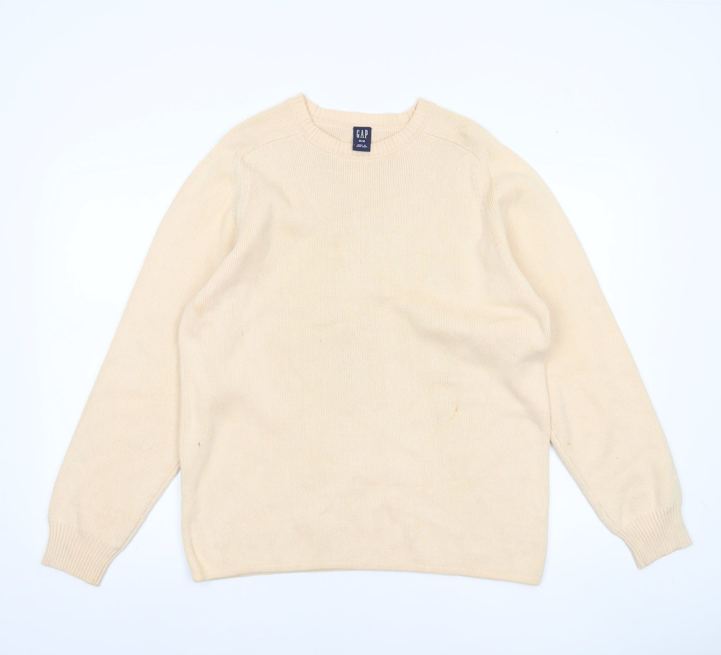 GAP Women’s Beige Cotton Crew Neck Long Sleeve Pullover Jumper M