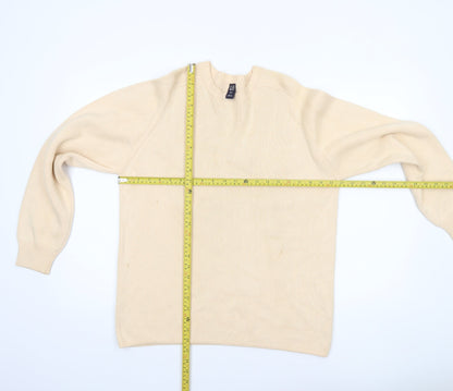 GAP Women’s Beige Cotton Crew Neck Long Sleeve Pullover Jumper M