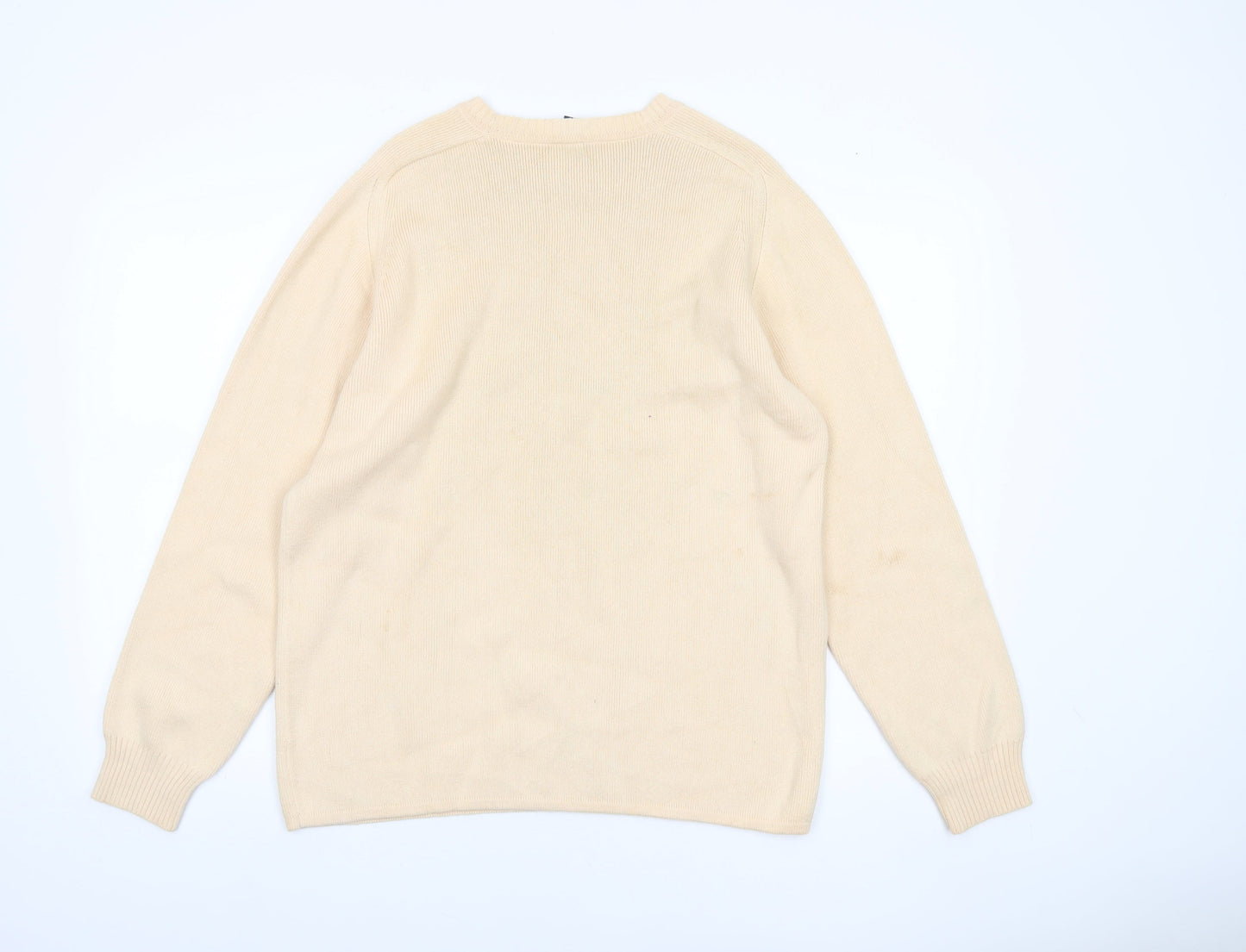 GAP Women’s Beige Cotton Crew Neck Long Sleeve Pullover Jumper M