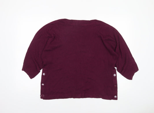 Womens UK Size XL Marks and Spencer Purple Pullover Jumper