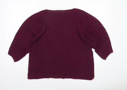 Womens UK Size XL Marks and Spencer Purple Pullover Jumper