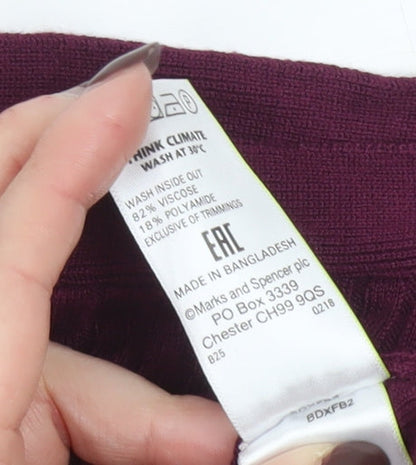 Womens UK Size XL Marks and Spencer Purple Pullover Jumper