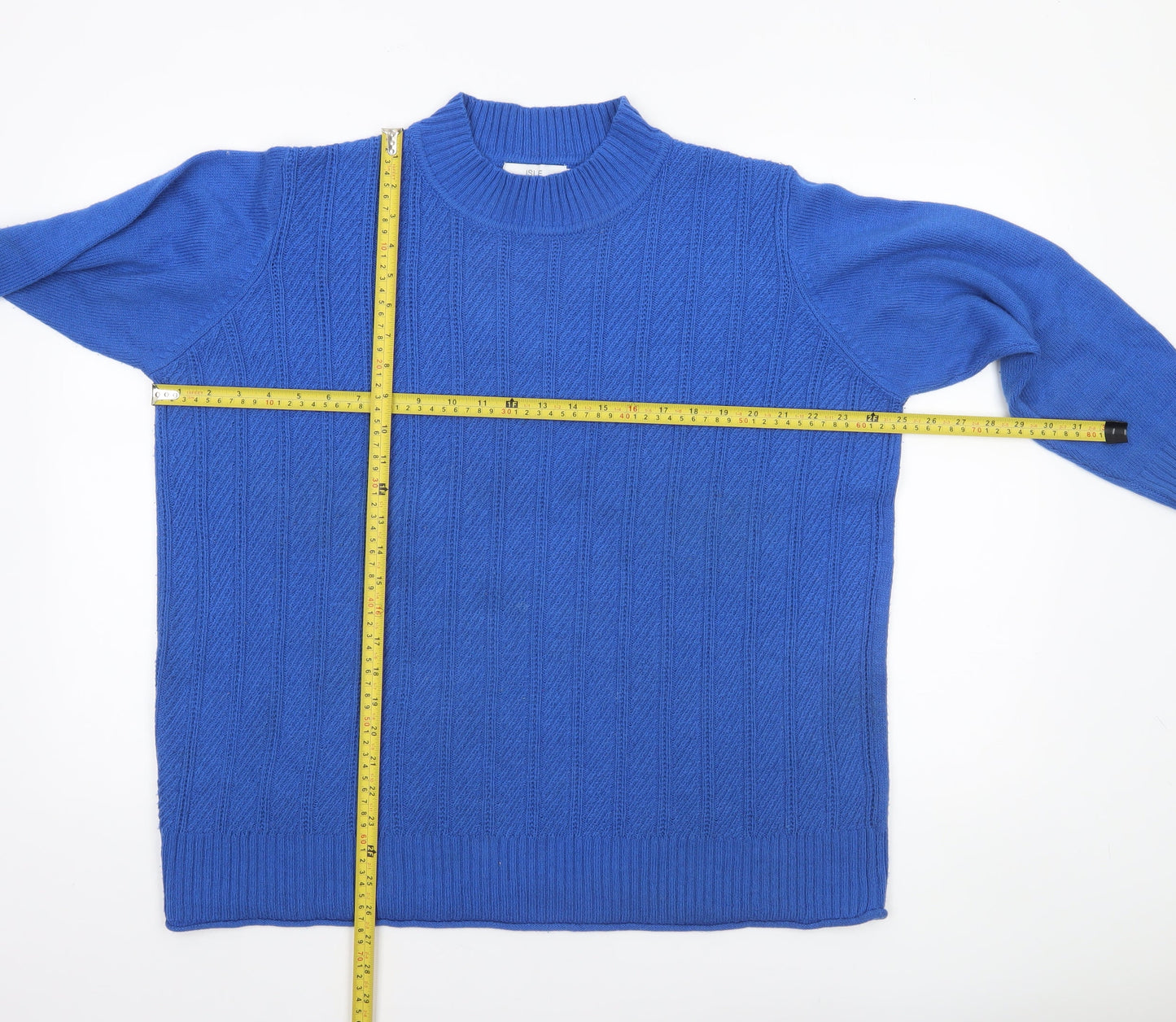 Womens UK Size 22-24 ISLE Blue Pullover Jumper