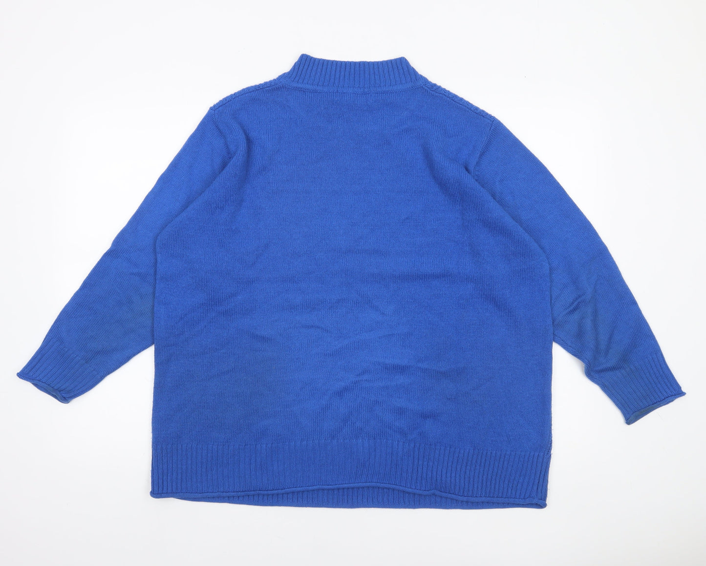 Womens UK Size 22-24 ISLE Blue Pullover Jumper