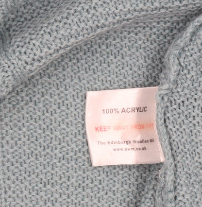 Isle Essentials Women's Blue Cable-Knit Open Cardigan Size M 14-16