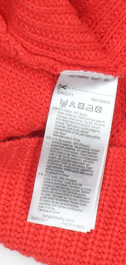 Womens UK Size XS Long Tall Sally Red Pullover Jumper