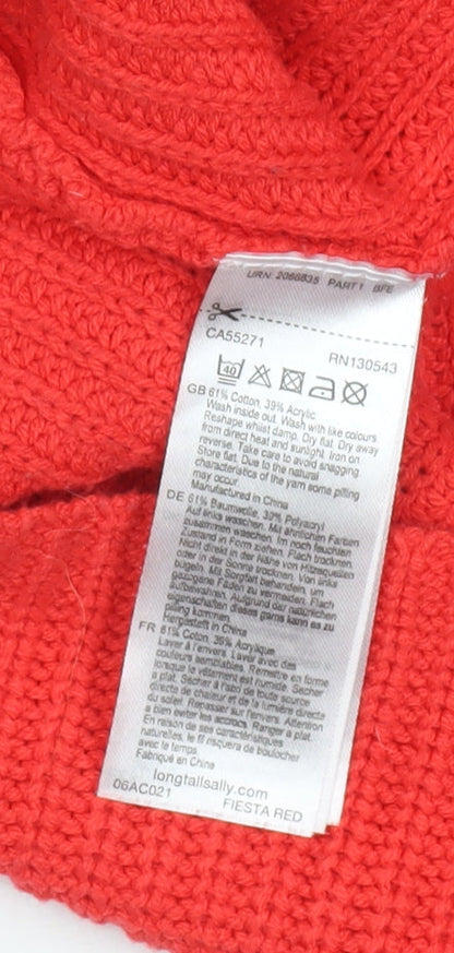 Womens UK Size XS Long Tall Sally Red Pullover Jumper