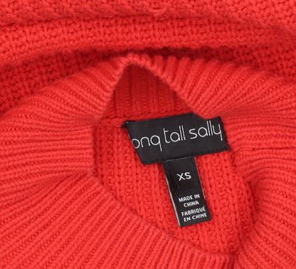 Womens UK Size XS Long Tall Sally Red Pullover Jumper