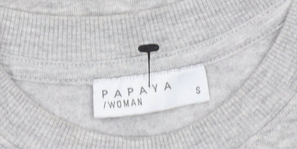 Womens UK Size S Papaya Grey Pullover Sweatshirt