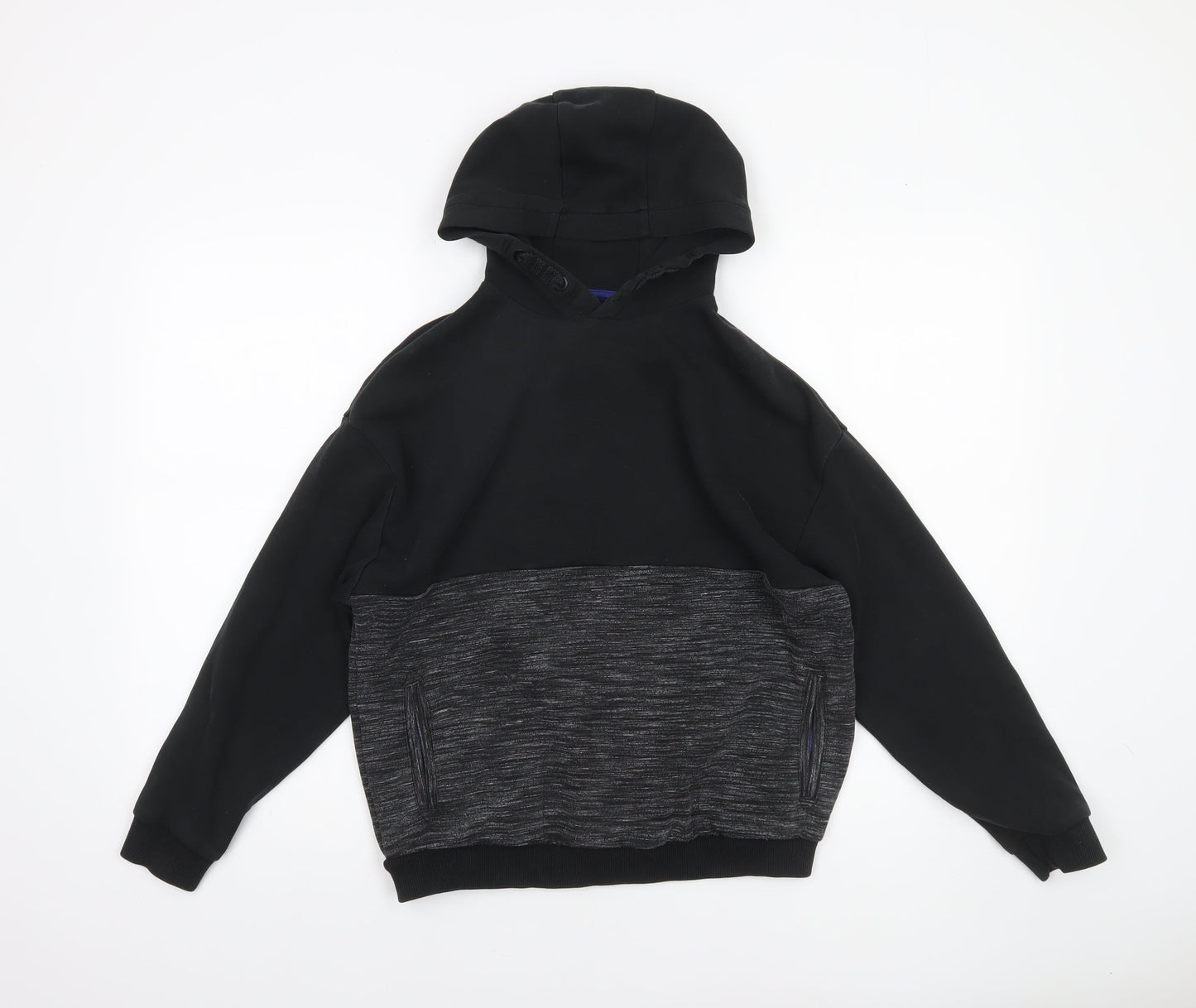 Boys UK Size 12-13 Years Marks and Spencer Black Pullover Hoodie